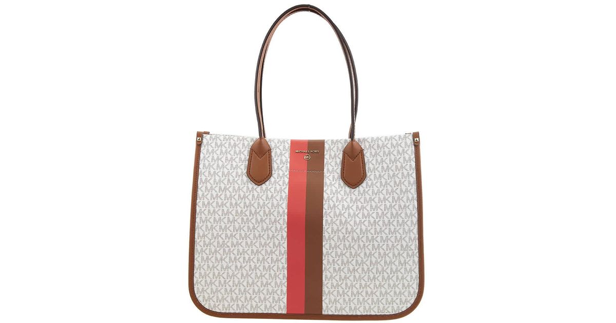 Michael Kors Ladies Heidi Signature Logo Colorblock Semi Lux Tote