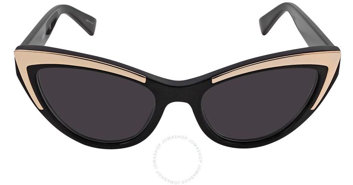 Moschino Grey Cat Eye Sunglasses Mos094/s 0807/ir 53 in  display picture 3