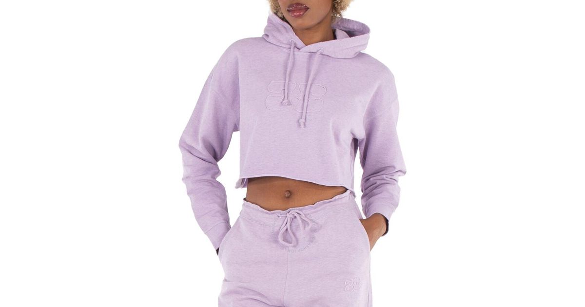 Lilac crop hoodie sale