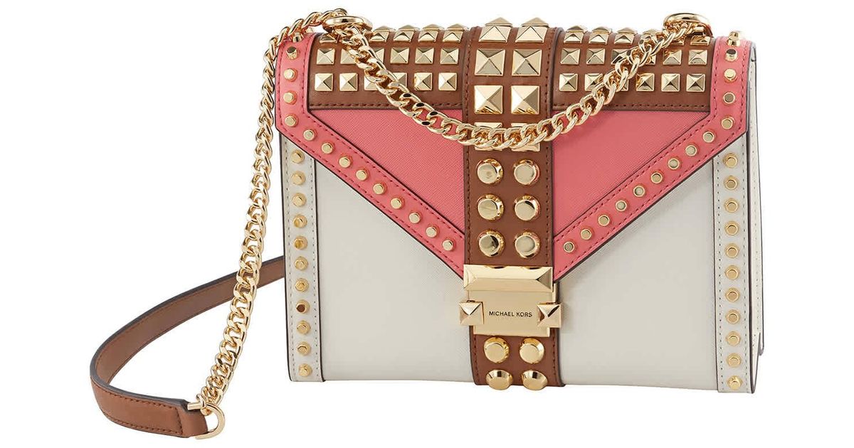 Michael Kors Whitney Large Studded Saffiano Leather Convertible