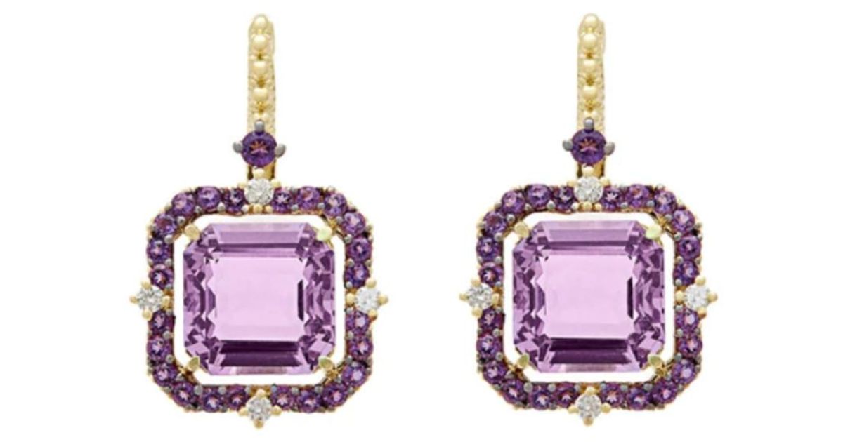 Judith ripka 2025 amethyst earrings