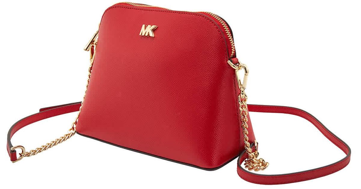 michael michael kors crossgrain leather dome crossbody