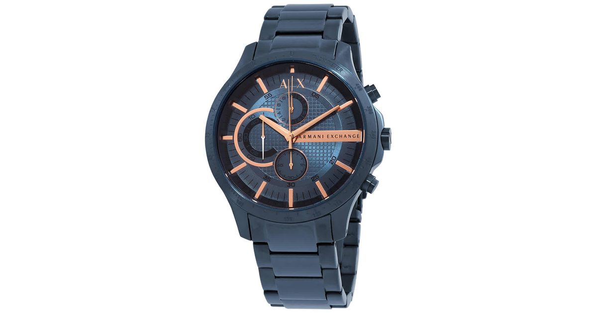 Armani exchange blue store chronograph watch