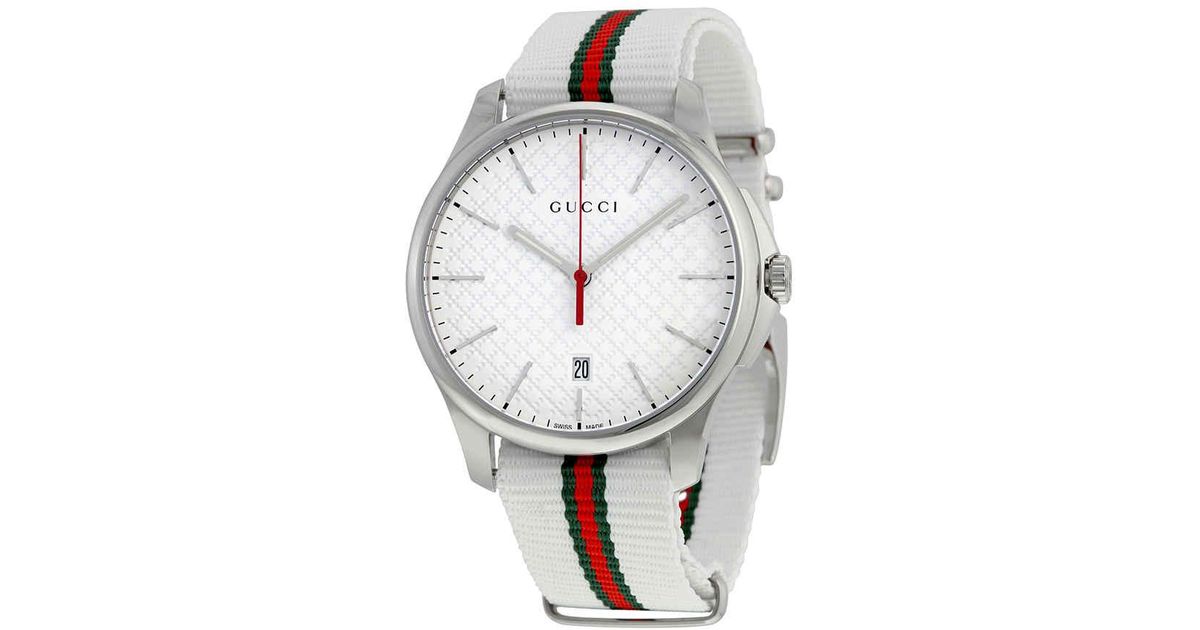 Gucci Synthetic G-timeless White Dial 