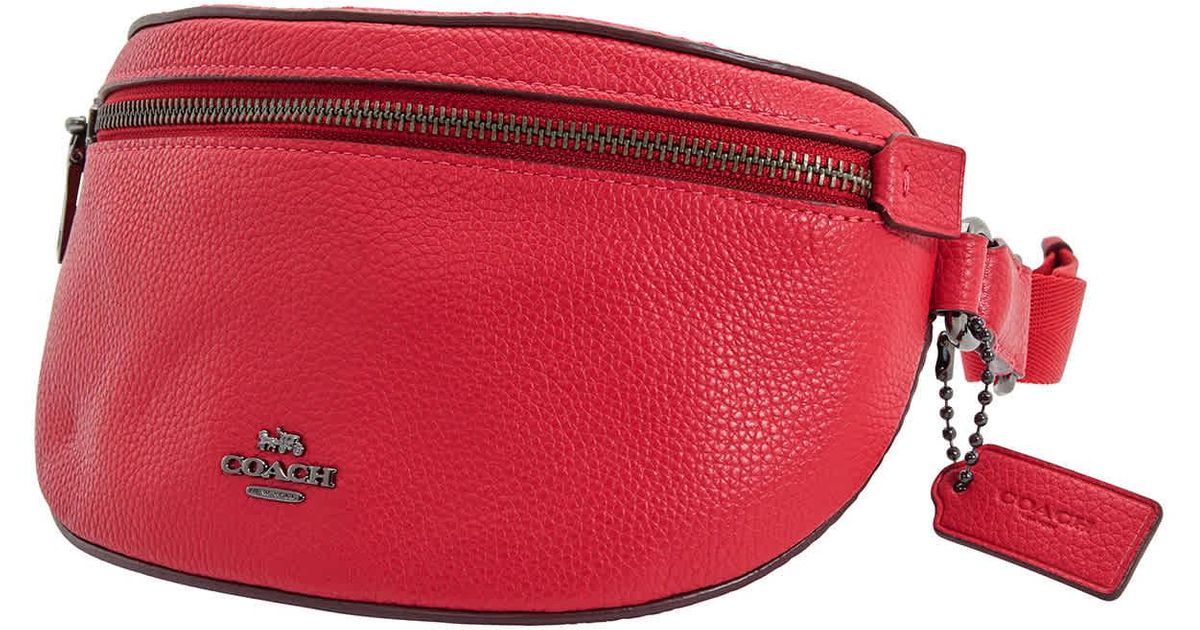 red coach belt bolsa