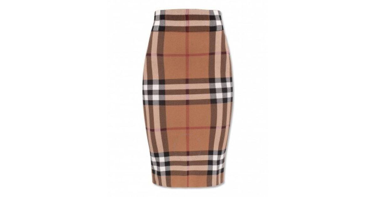 Burberry Women's Check Pattern Skirt Multicolor