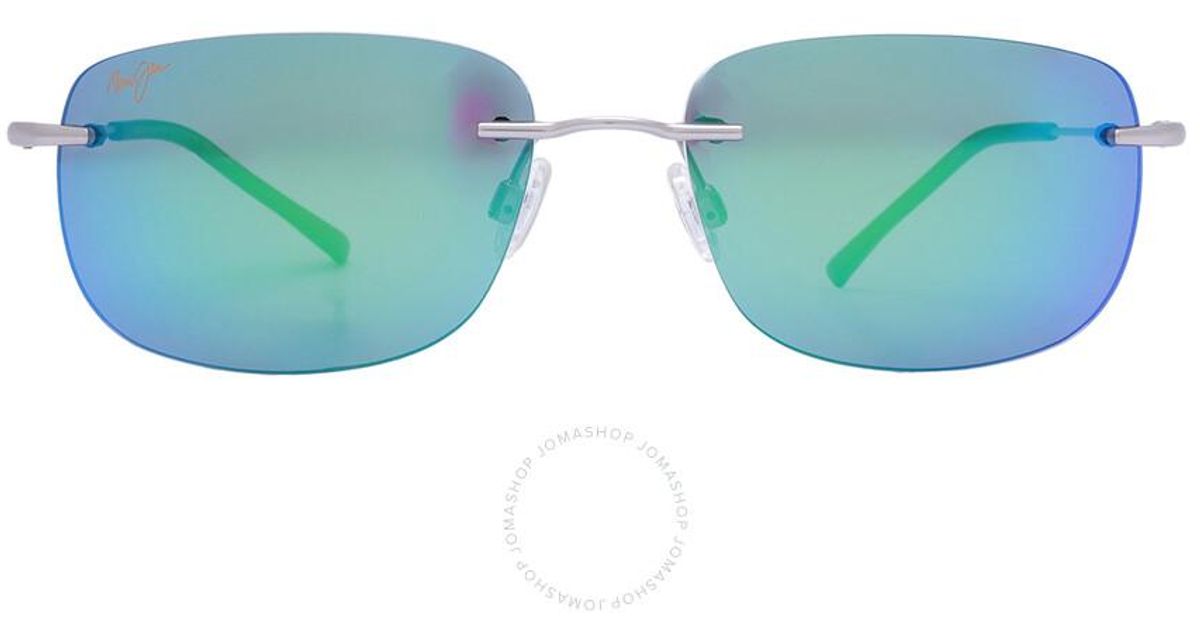 Maui Jim Ohai Mauigreen Rectangular Sunglasses Gm334-17m 60 in 