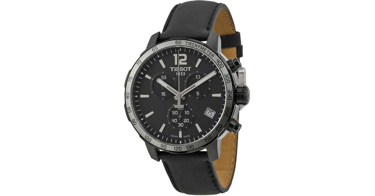 quickster chronograph black dial men's watch