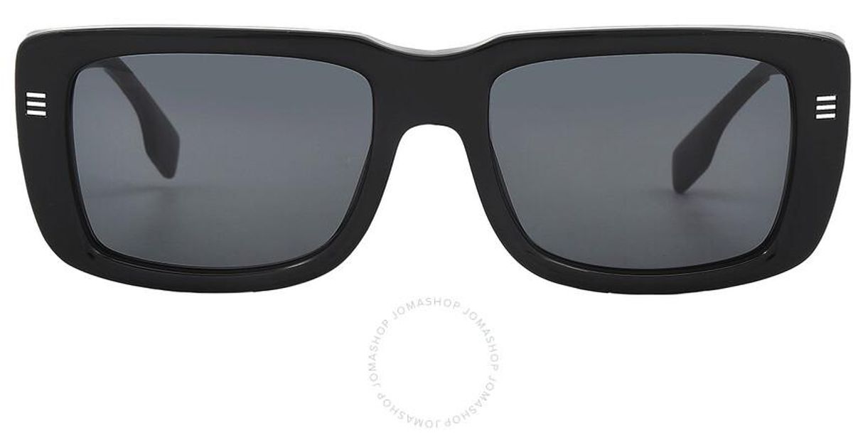 Burberry Jarvis Dark Grey Rectangular Sunglasses Be4376u 