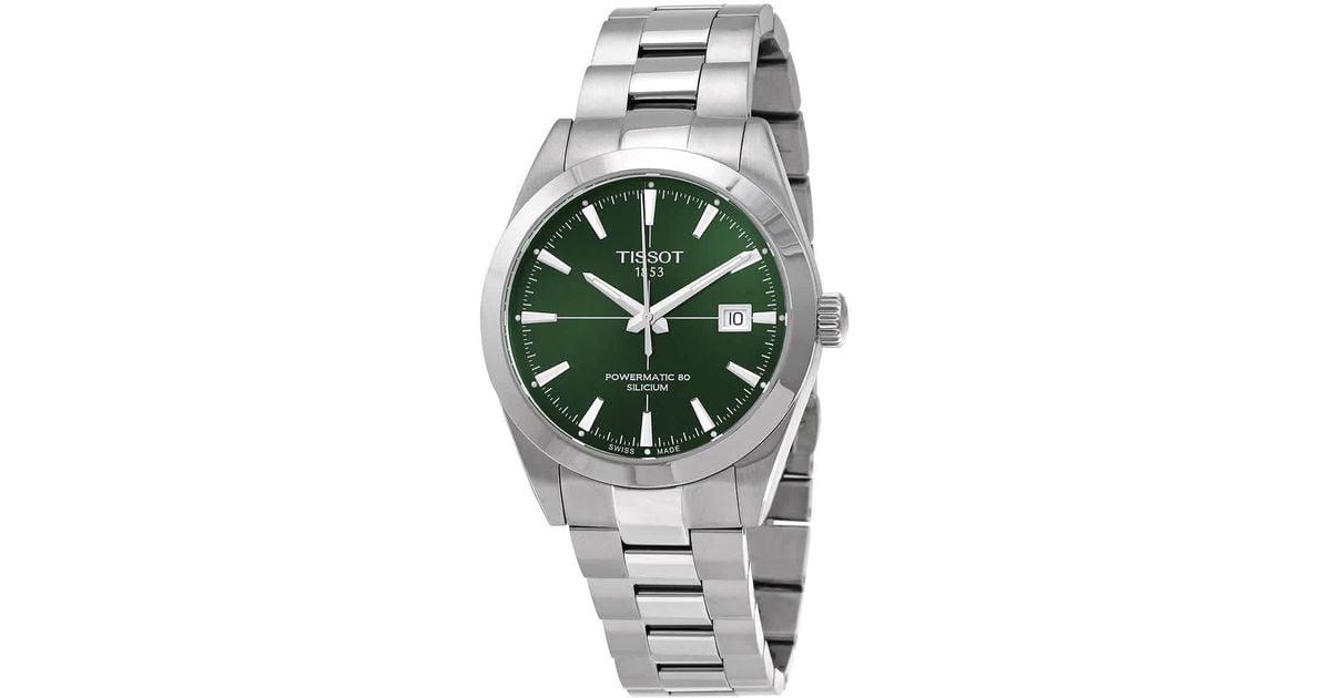 Tissot T Sport Seastar 1000 Powermatic Silicium Blue Dial Silver Steel Strap Watch For Men - T120.407.11.041.01