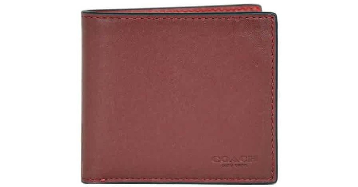 COACH Colorblock Coin Wallet in Purple for Men | Lyst