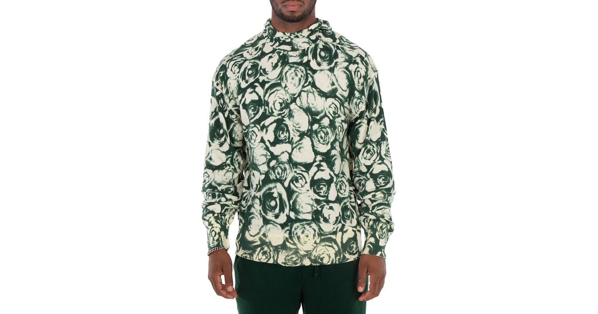 Blue Rose Print Long Sleeve Shirt 44112 main image 1
