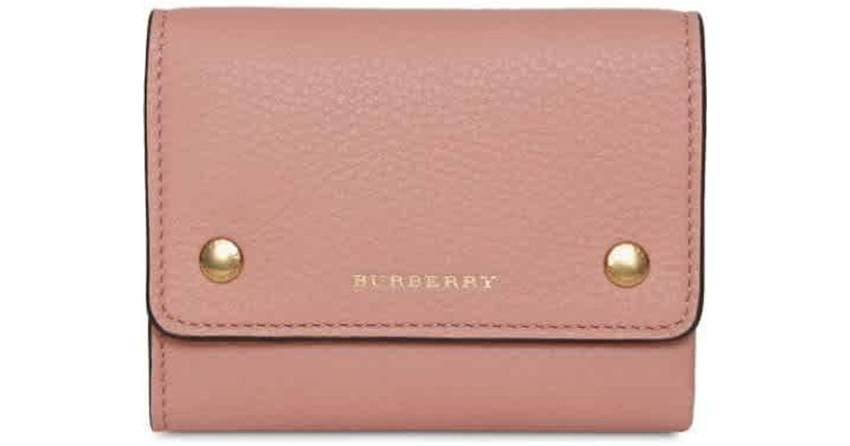 vintage check and grainy leather folding wallet