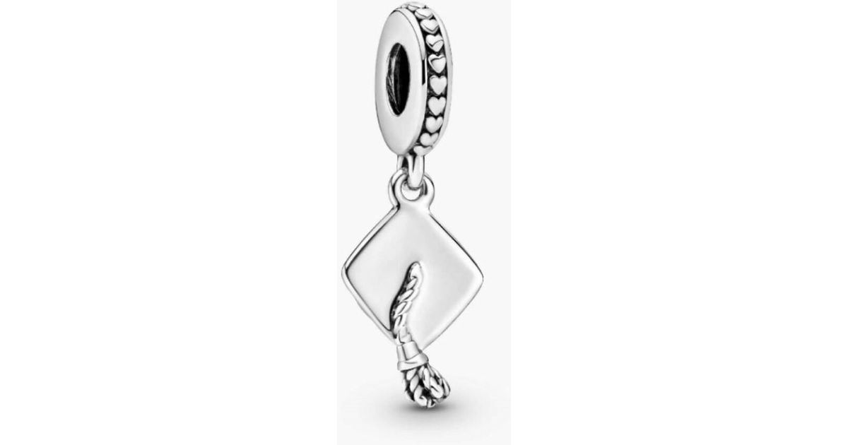 PANDORA Graduation Cap Dangle in Metallic | Lyst
