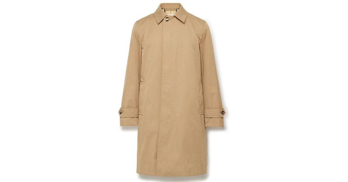 Burberry Cotton Gabardine Car Coat, Brand Size 50 Us in Natural 