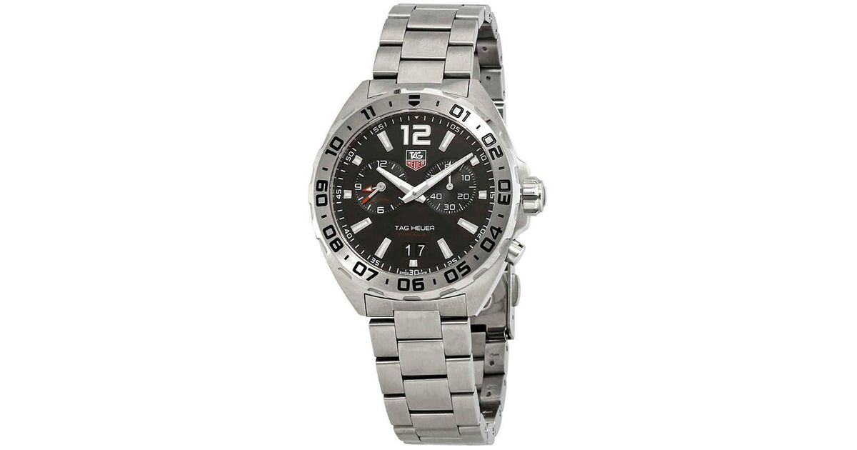 Tag Heuer Men S Swiss Chronograph Formula 1 Stainless Steel Bracelet Watch 41mm Waz111a Ba0875 In Black Silver Tone Metallic For Men Save 25 Lyst