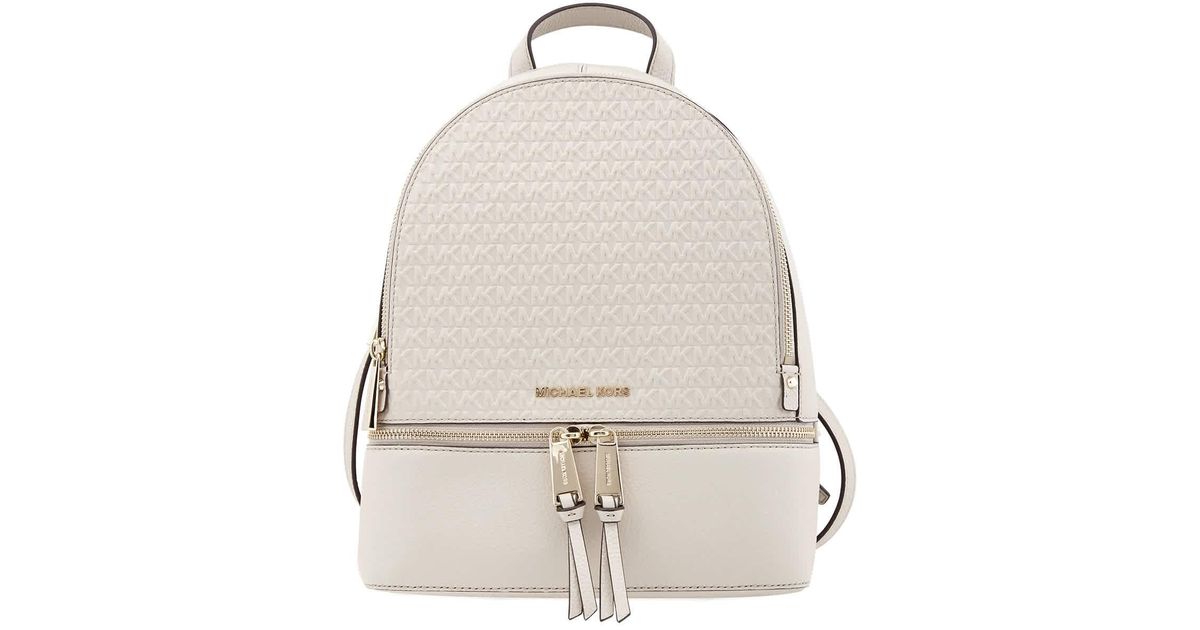 Michael kors rhea medium debossed logo leather backpack Outlet