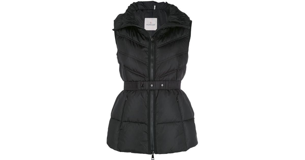 ladies black gilet with hood