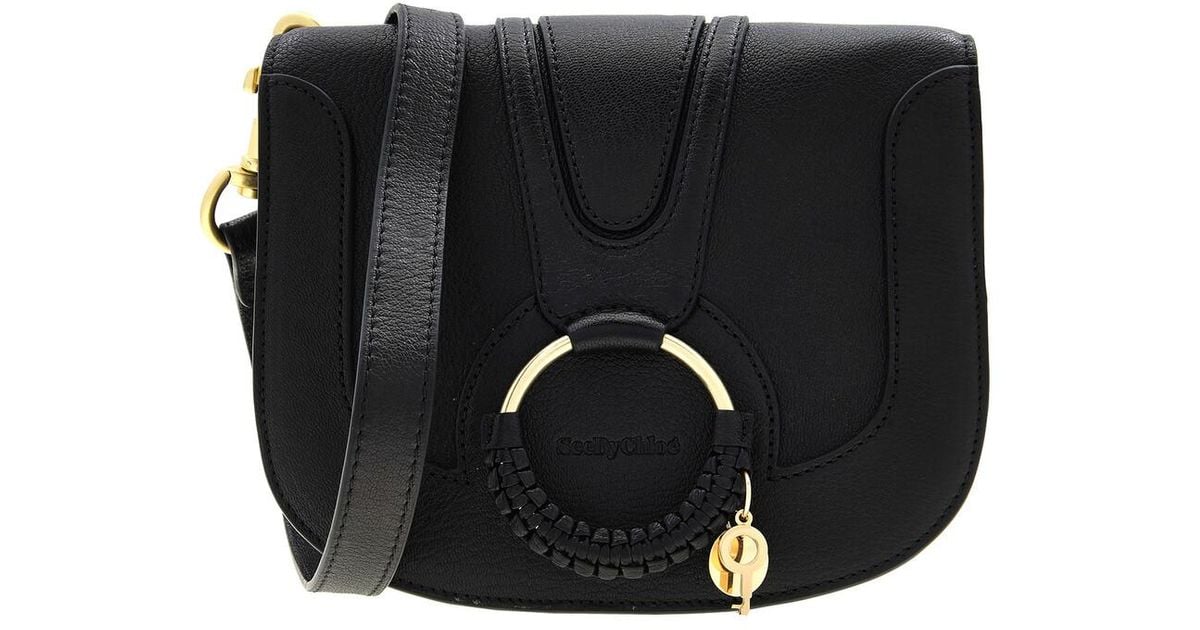 See By Chloé Hana Leather Shoulder Bag in Black | Lyst UK