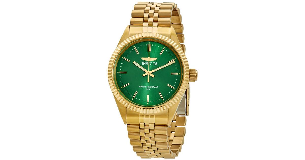 Invicta green deals dial watch