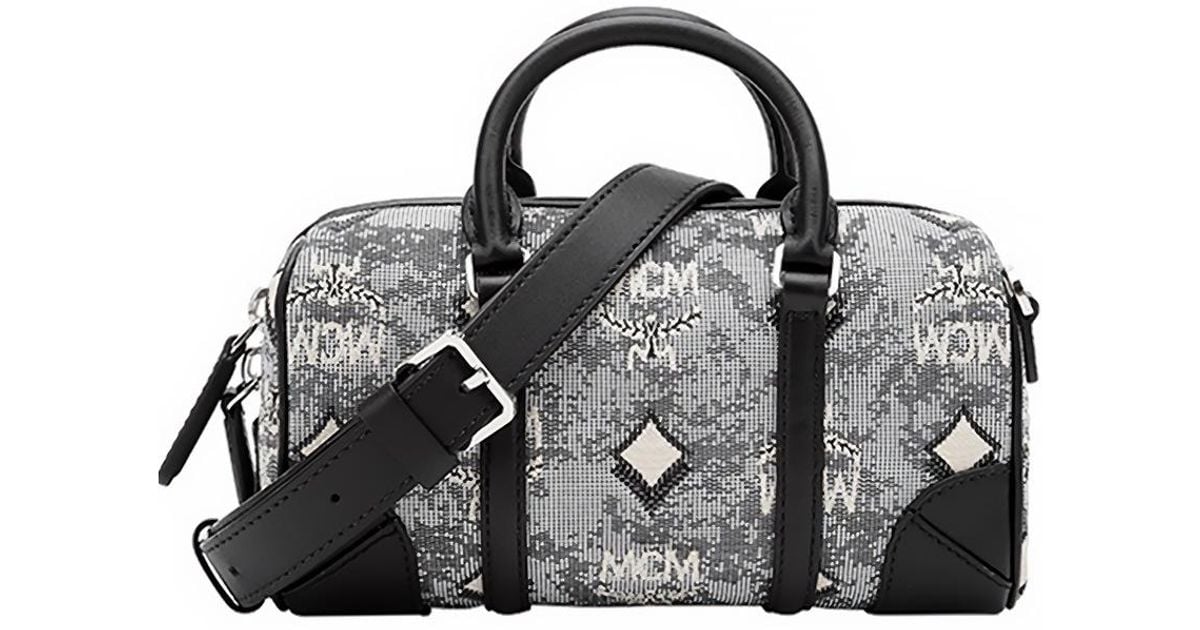 Mcm monogram boston bag hotsell