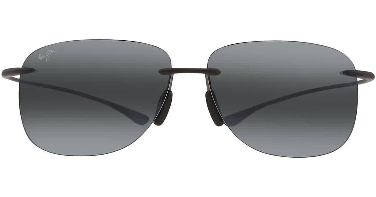 Maui Jim Hikina Neutral Wrap Sunglasses in Gray Lyst