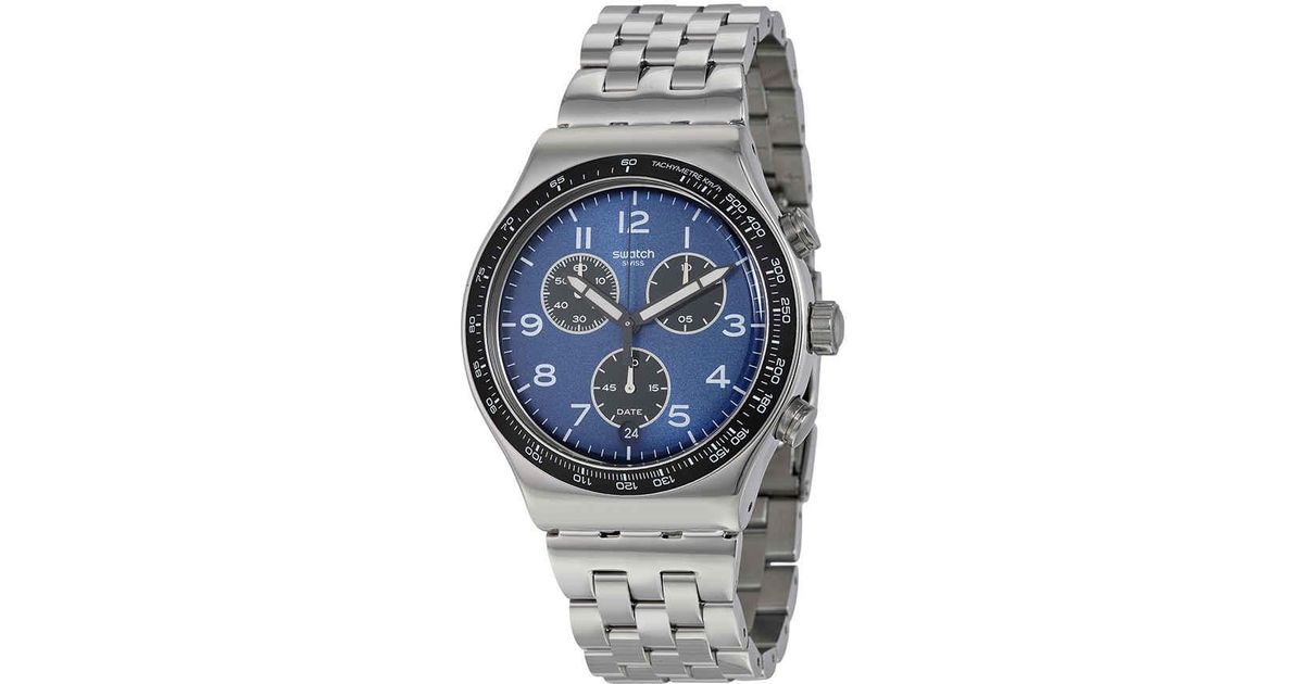 swatch chrono blue