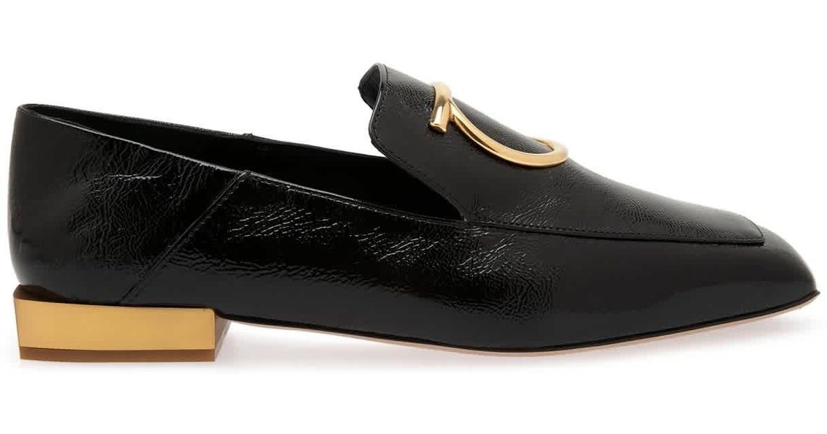 Ferragamo Leather Mirror Heel Loafer in 