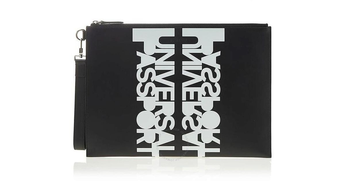 Burberry Universal Passport Bag Black/White