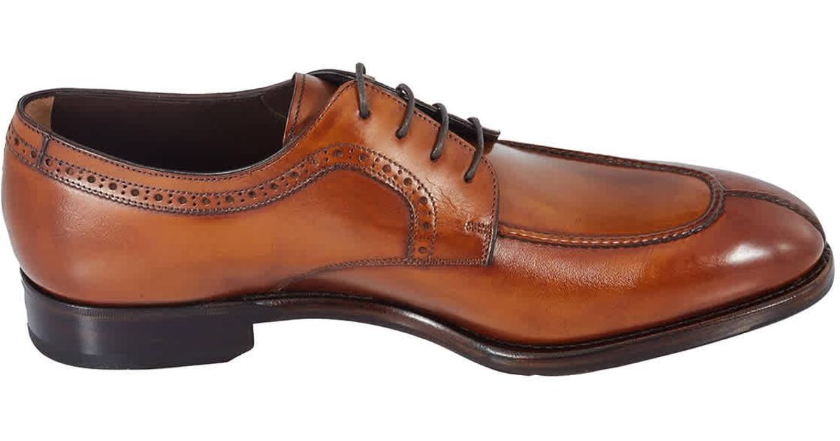 Ferragamo Tullio Leather Derby Shoes in Brown for Men | Lyst display picture 3