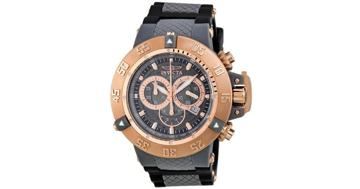 Invicta Subaqua Noma Iii Grey Dial Black Rubber Watch in Metallic for Men |  Lyst UK