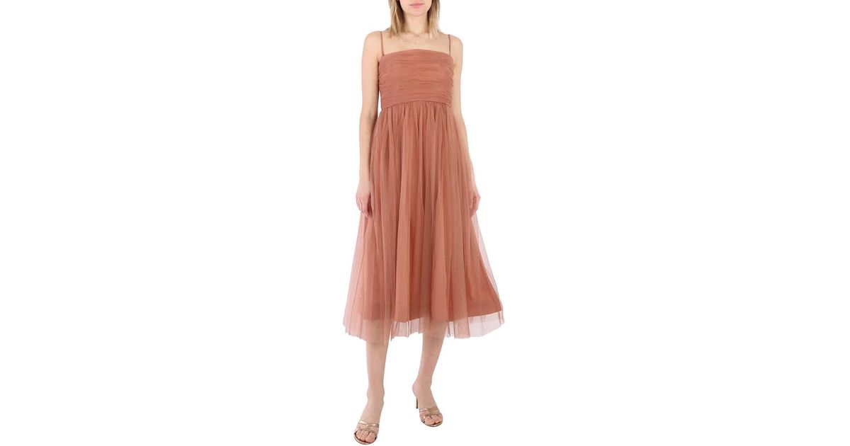 Zimmermann Tulle Strapless Midi Dress Lipstick in Pink Lyst