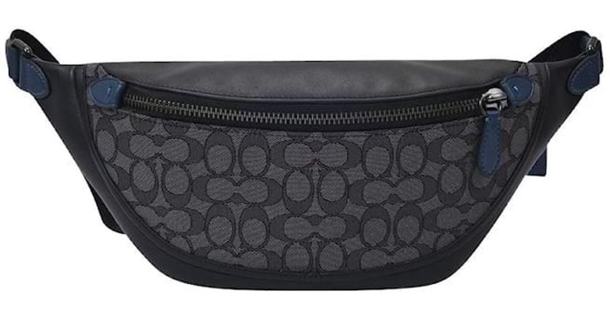 COACH Signature Jacquard League Belt Bag in Black for Men Lyst