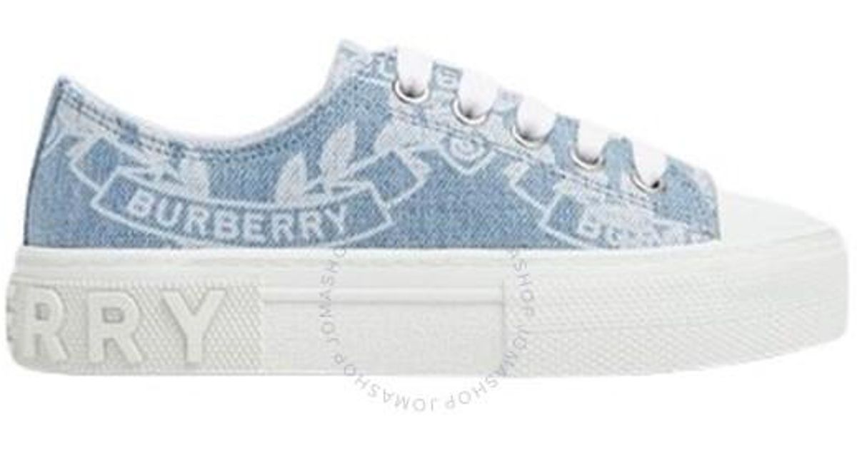 Burberry Kids Mini Jack Oak Leaf Crest Cotton Sneakers in