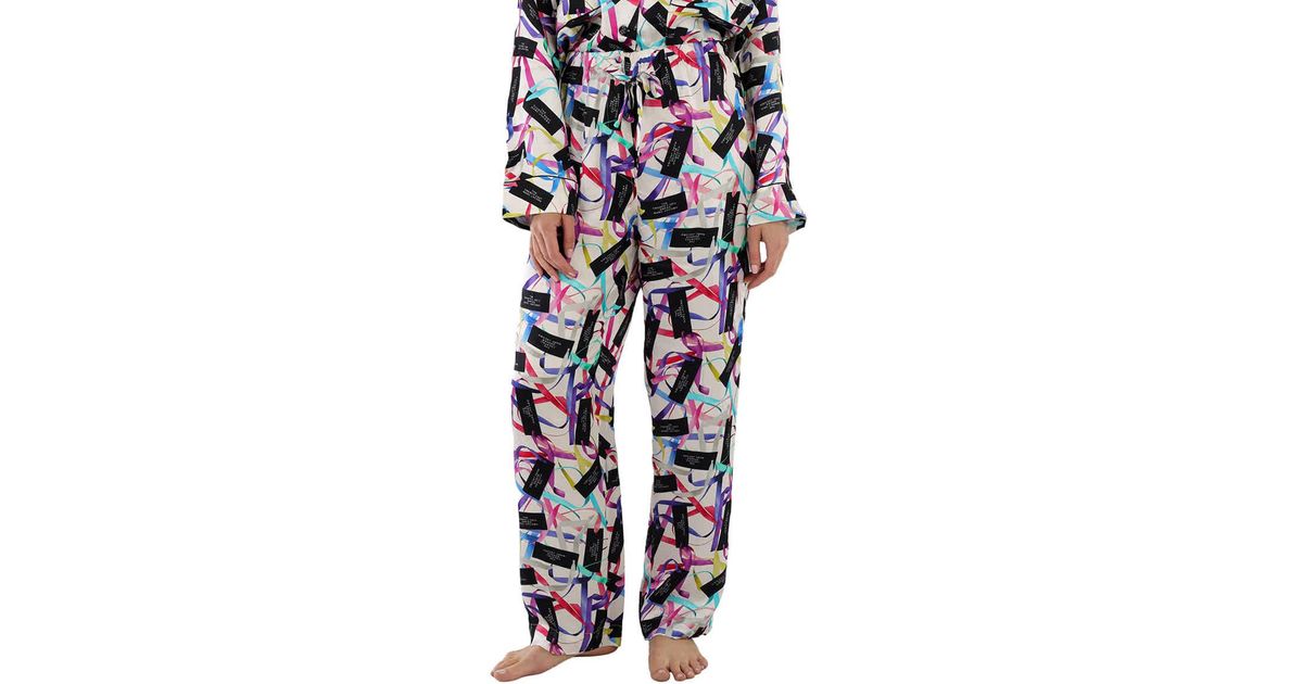 Marc Jacobs White / Multi Pajama Pants in Blue | Lyst