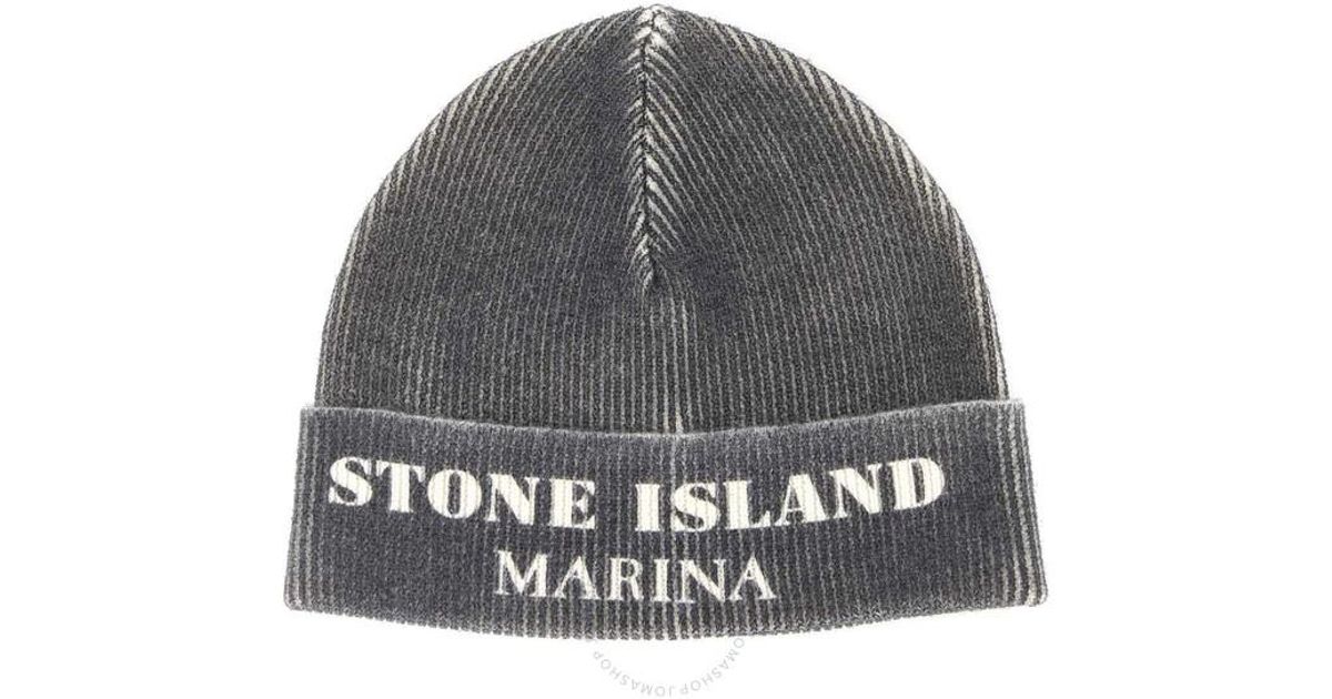 Stone Island Marina Beanie in Gray for Men | Lyst