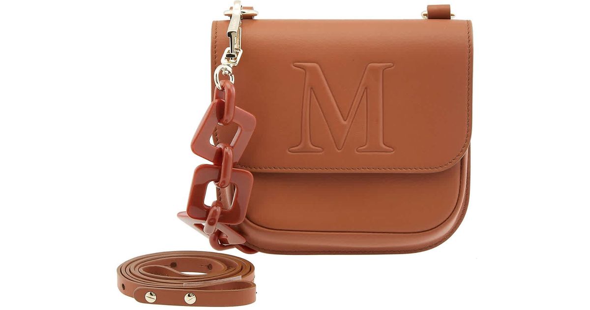 Max Mara Leather Mym Bag in Brown | Lyst