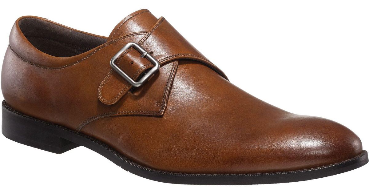 Jos A Bank Leather Joseph Abboud Dixon Monk Strap Dress Shoes