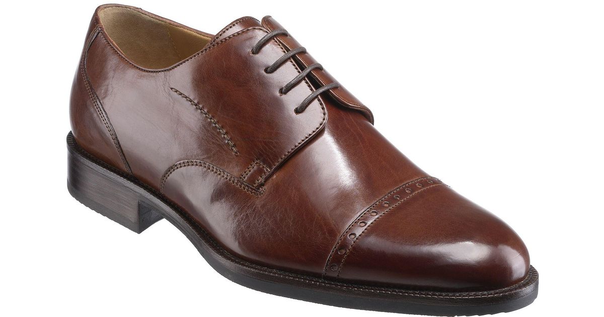 Jos A Bank Leather Johnston Murphy Burks Perforated Cap Shoes