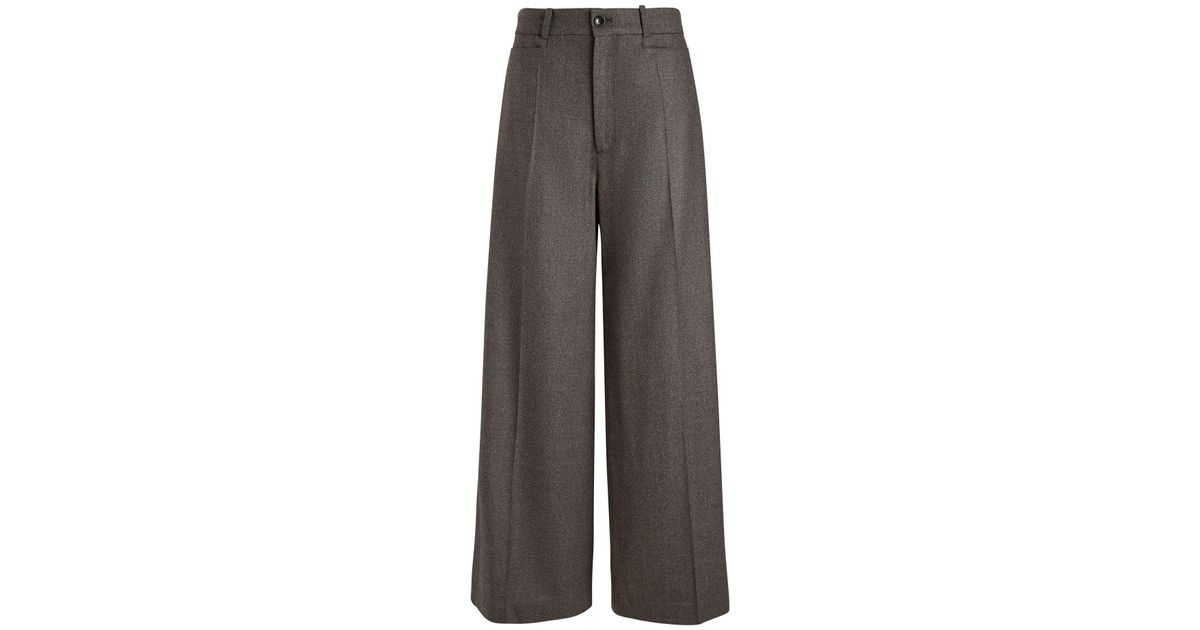 JOSEPH Dana Flannel Stretch Trousers in Charcoal (Gray) - Lyst