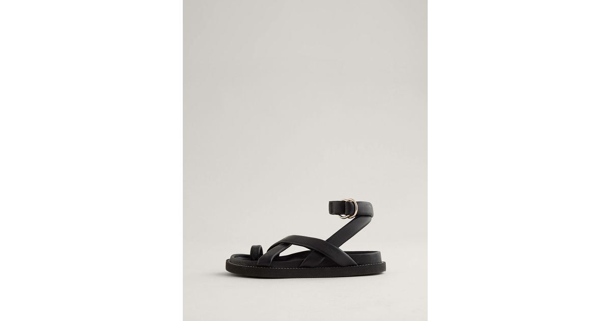 JOSEPH Jazal Leather Sandal in Black - Lyst