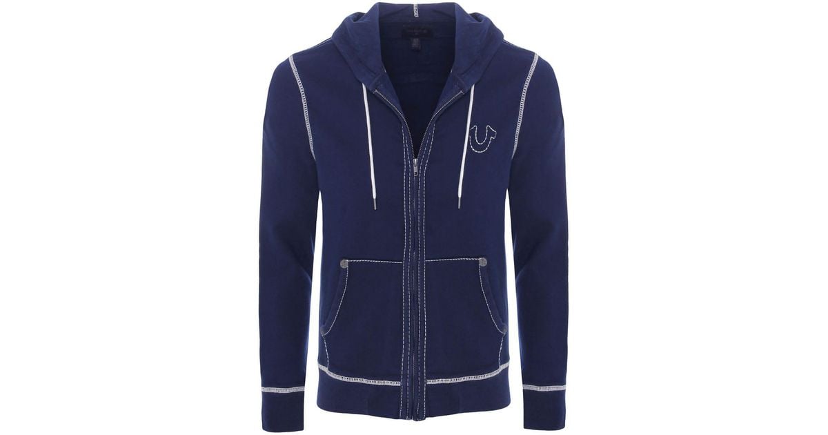 True Religion Big T Stitch Hoodie in 