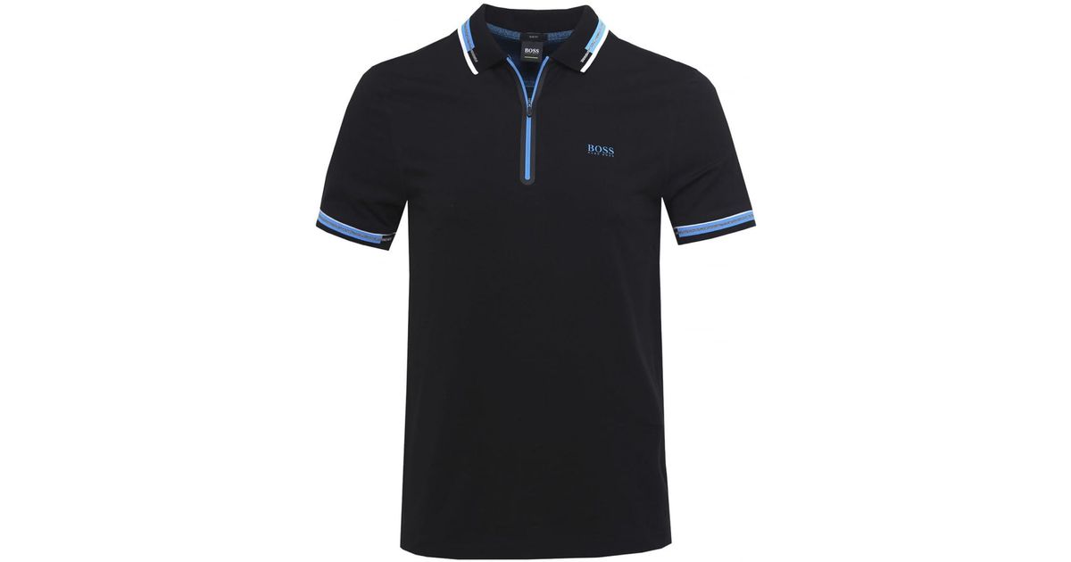 hugo boss half zip polo