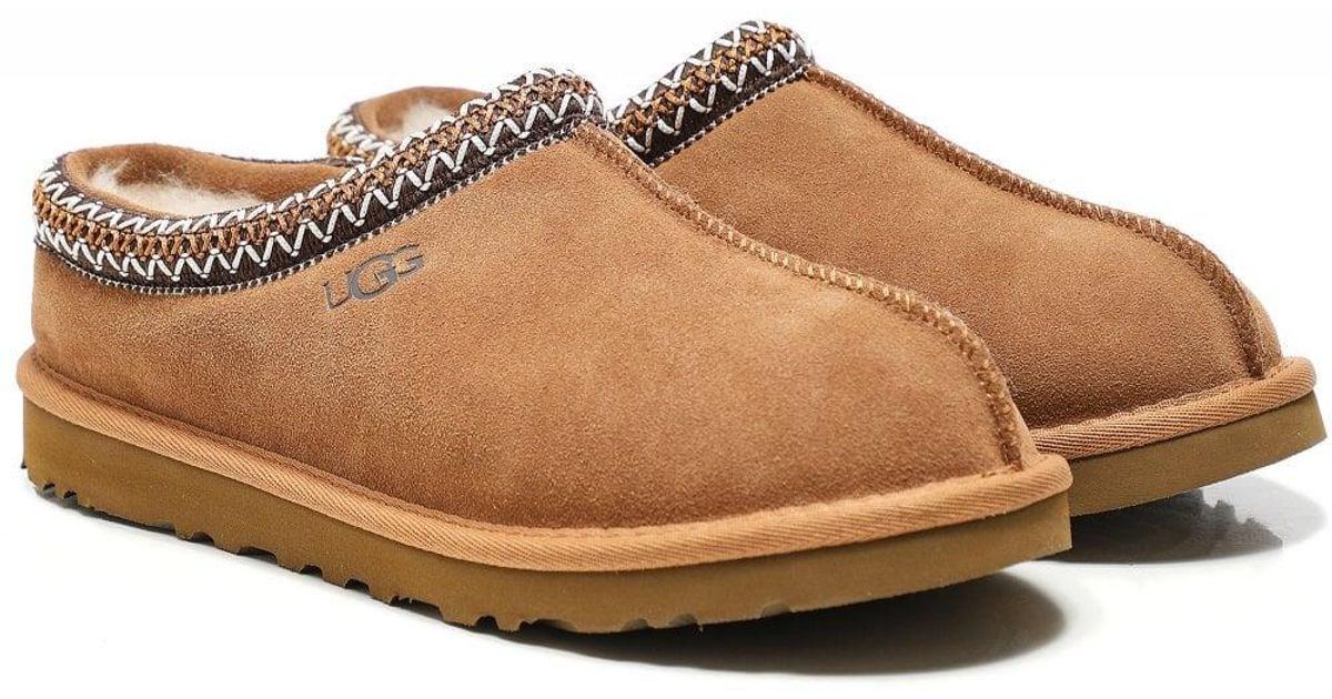 UGG Suede Sheepskin Tasman Slippers in Tan (Natural) for Men Lyst