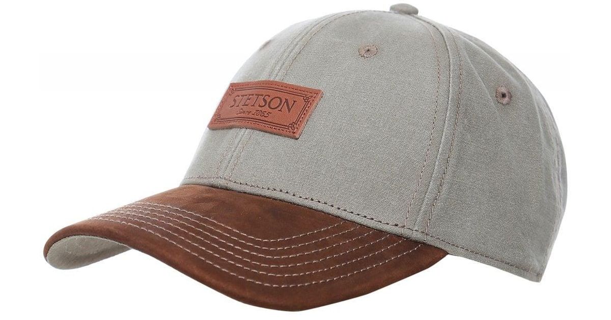 Stetson Twill Baseball Cap in Brown for Men Lyst UK