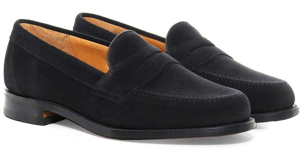 Loake Saddle Suede Eton Loafers in 