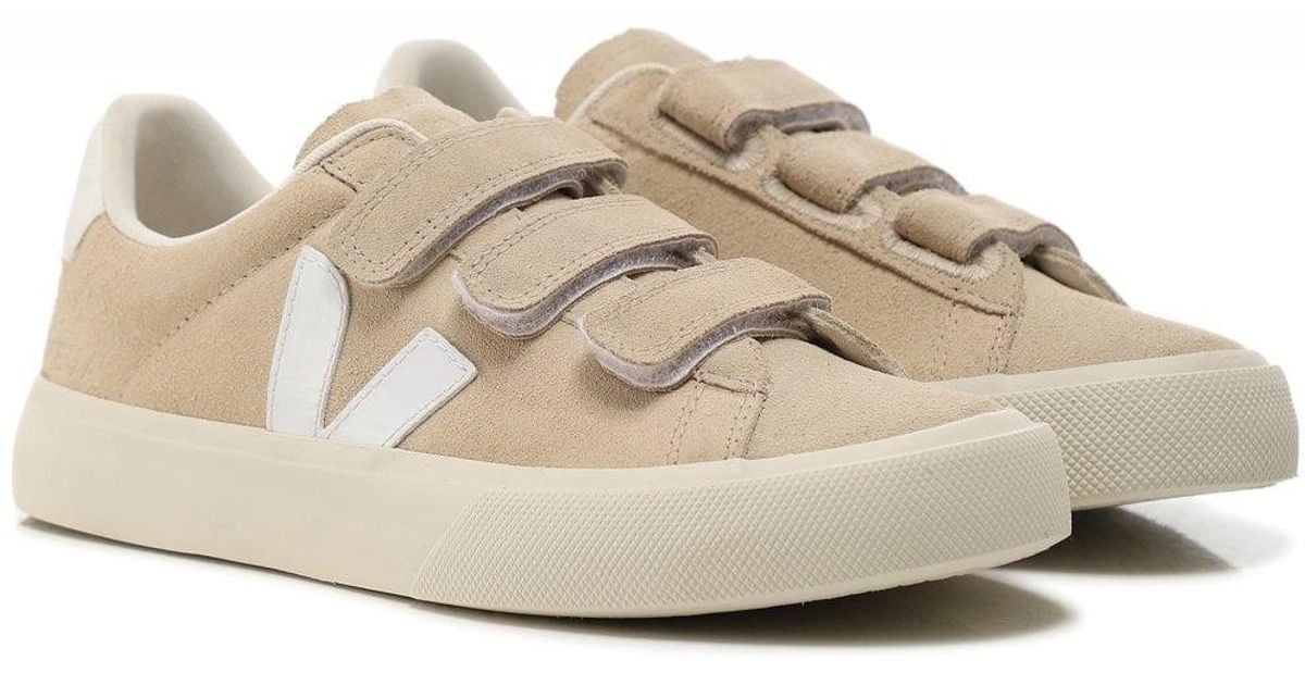 Veja Women's Recife Suede Velcro Trainers in Beige (Natural) Lyst