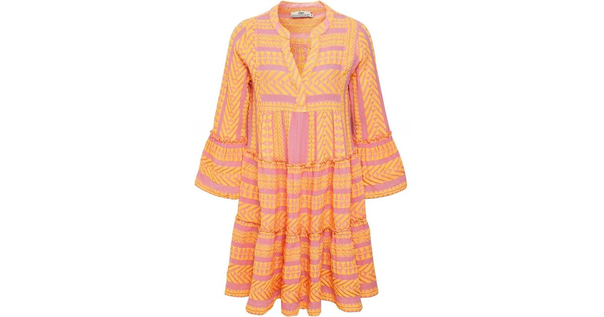 Devotion Twins Cotton Ella Mini Dress in Orange | Lyst