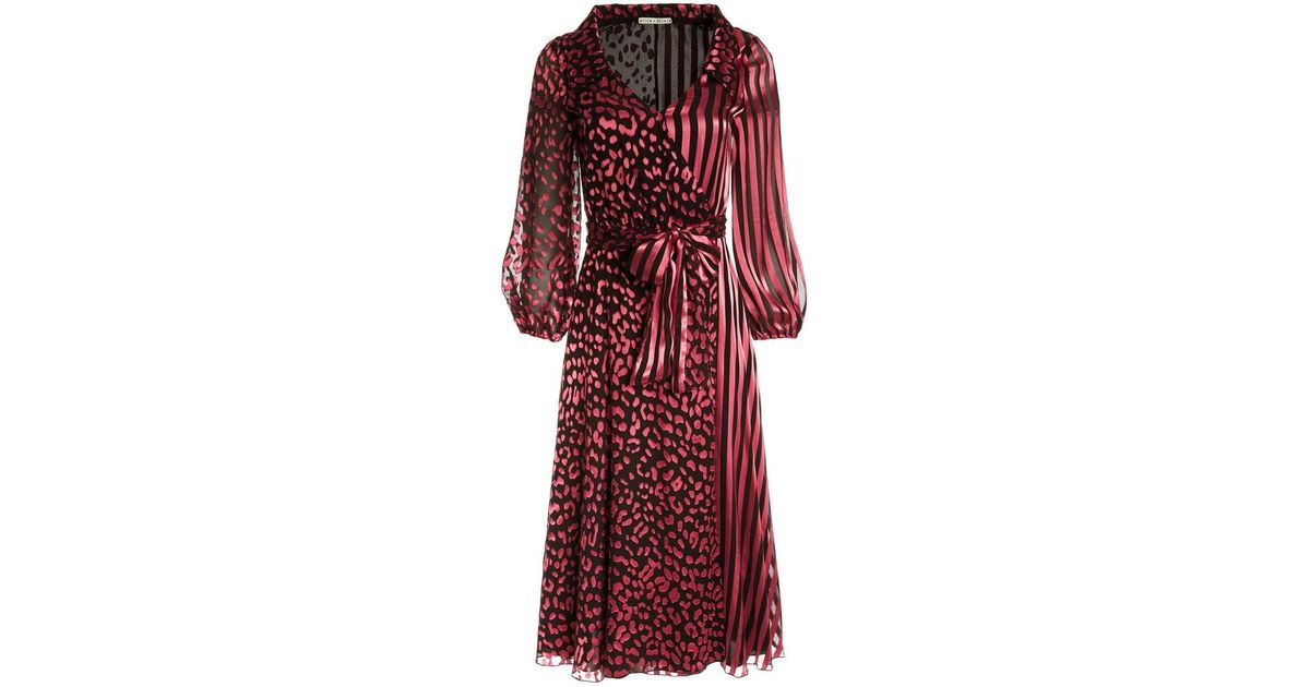 alice and olivia abigail wrap dress
