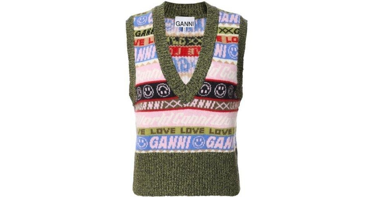 Ganni 'Blue Striped' Vest